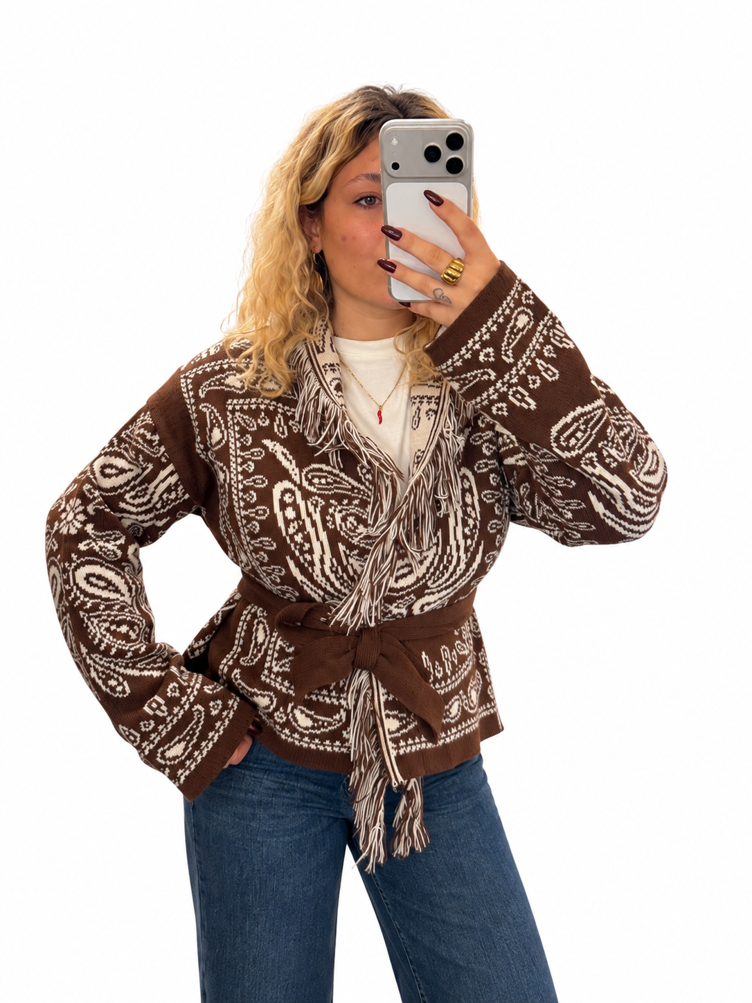 Cardigan bandana crop