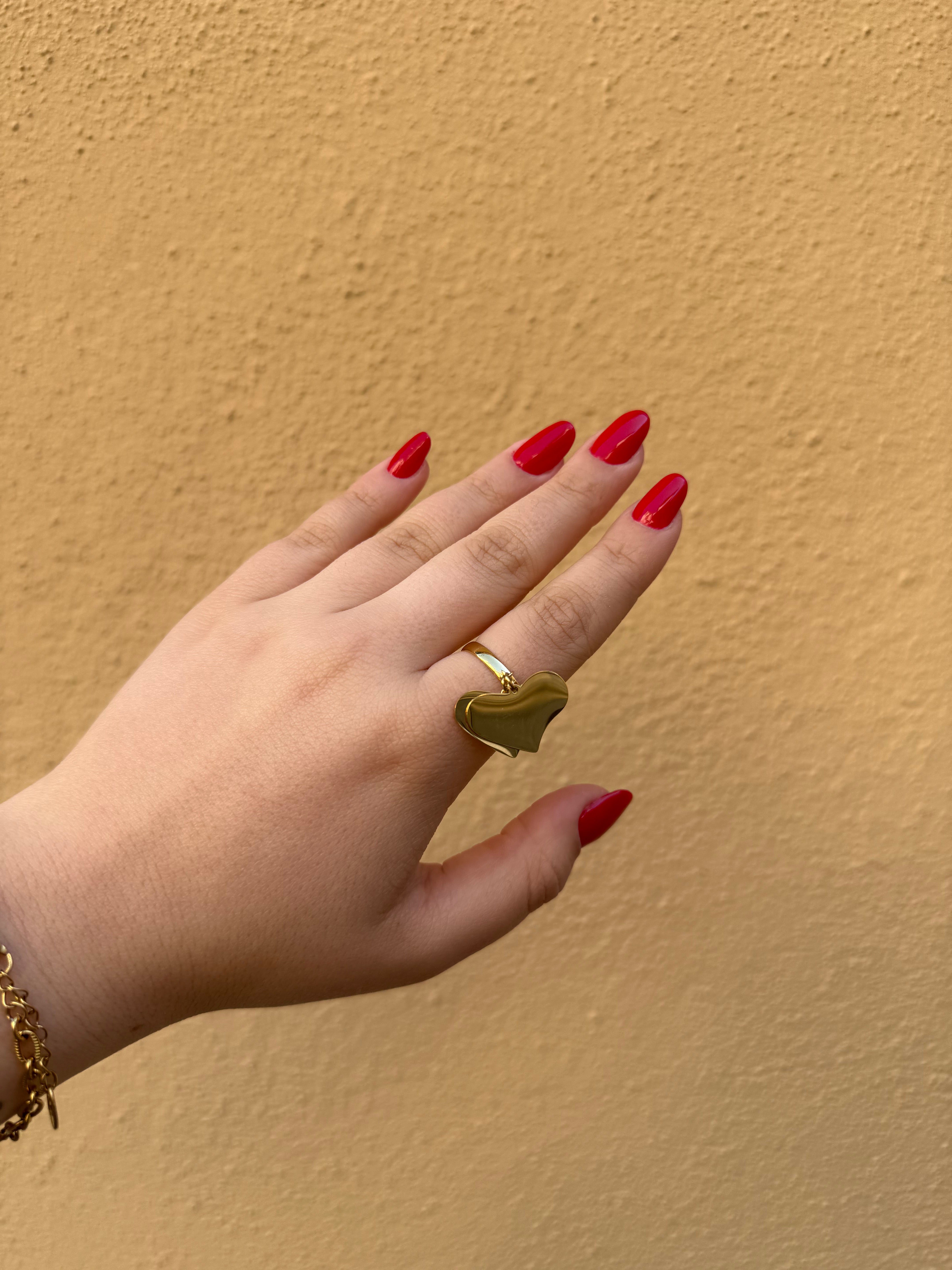 Anello double heart