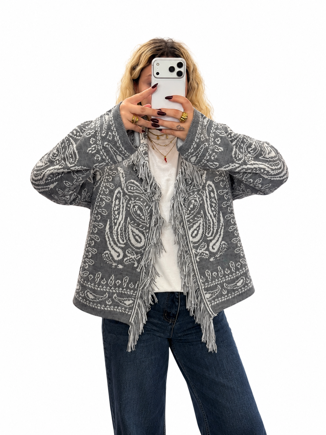 Cardigan bandana crop