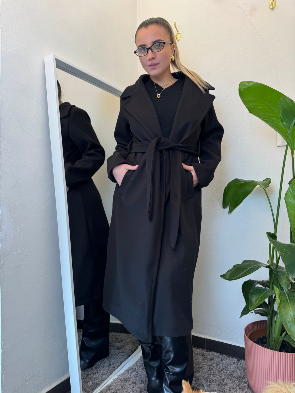 Cappotto lungo laccio