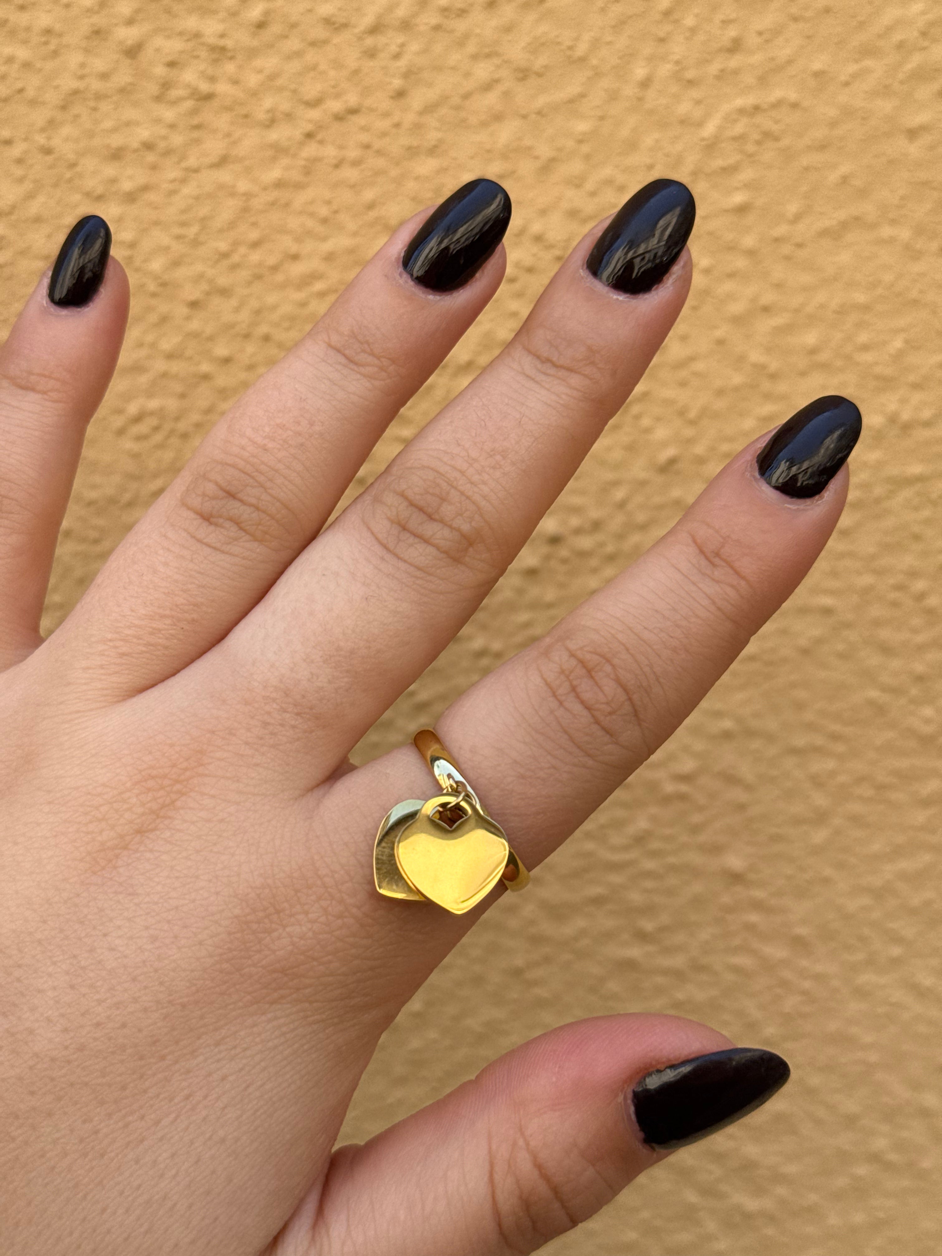 Anello double heart